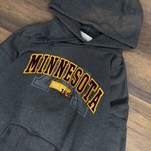 Hanes Ultimate Cotton Minnesota Golden Gophers Hoodie Gray Mens XL Vintage 90s